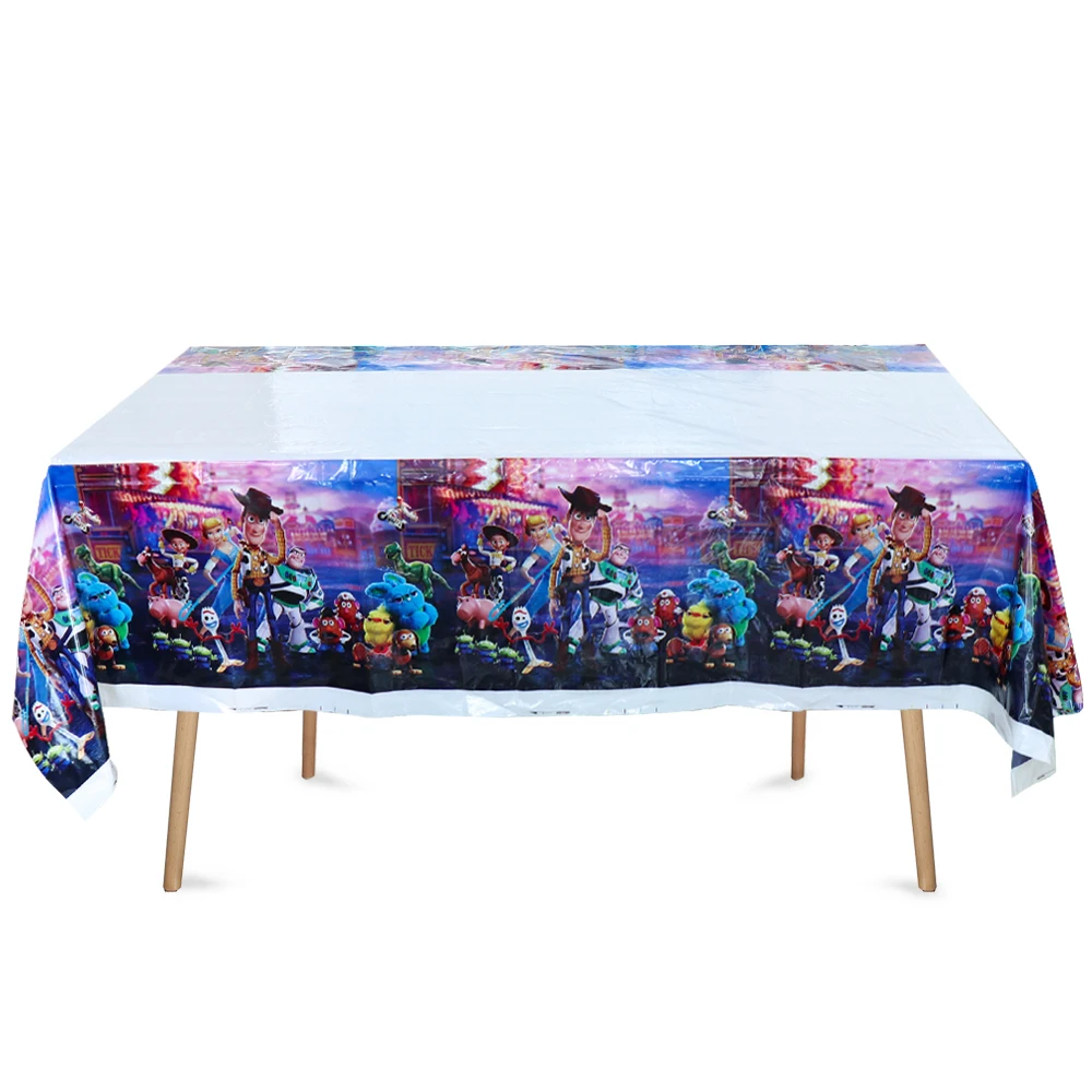 

180*108cm Toy Story Theme Buzz Lightyear Woody Disposable Tablecloth Kids Birthday Party Baby Shower Decorations Supplies
