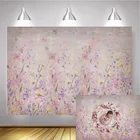 Фон для студийной фотосъемки новорожденных с масляной росписью бабочки цветы день рождения розовый фон для фото Stuido