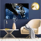 Настенное украшение, постер с изображением космоса, Картина на холсте, космос, космонавты, работа в космосе, картина, Декор для дома