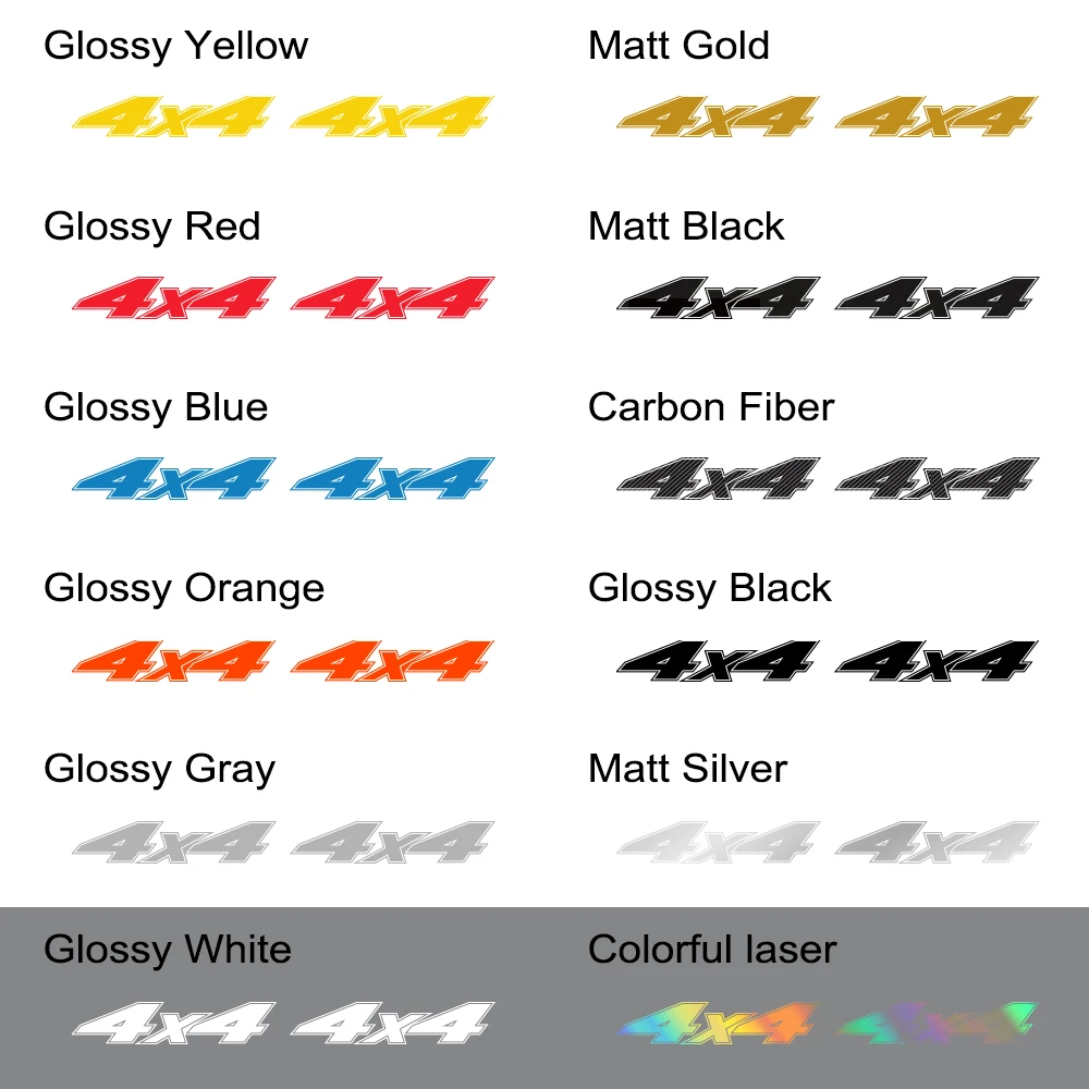 

2pcs 4X4 Car Tail Decorative Stickers Auto Tuning Stickers For Ford Ranger Raptor Pickup Isuzu Dmax Nissan NAVARA Toyota Hilux