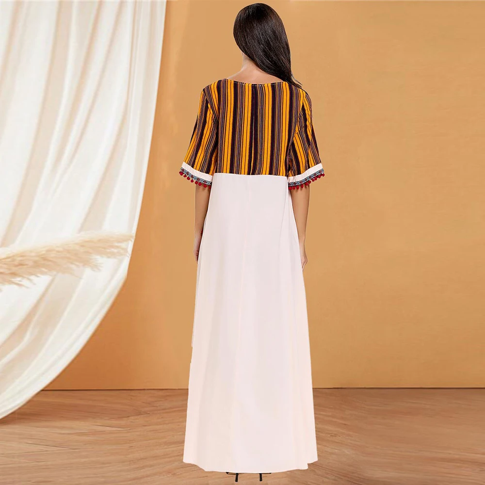 Summer Vestidos Musulman Mujer Ramadan Abaya Arabic Hijab Muslim Dress Turkish Islamic Clothing Dresses Abayas For Women Dubai |