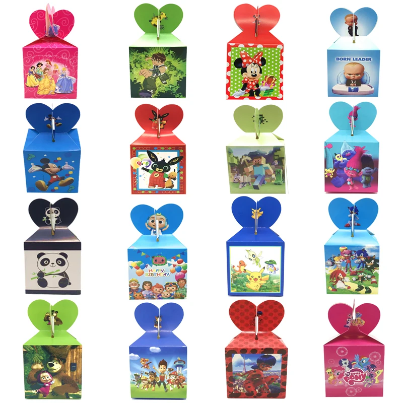 Мультяшный Единорог Замороженные 2 принцессы тема детские конфеты коробка для