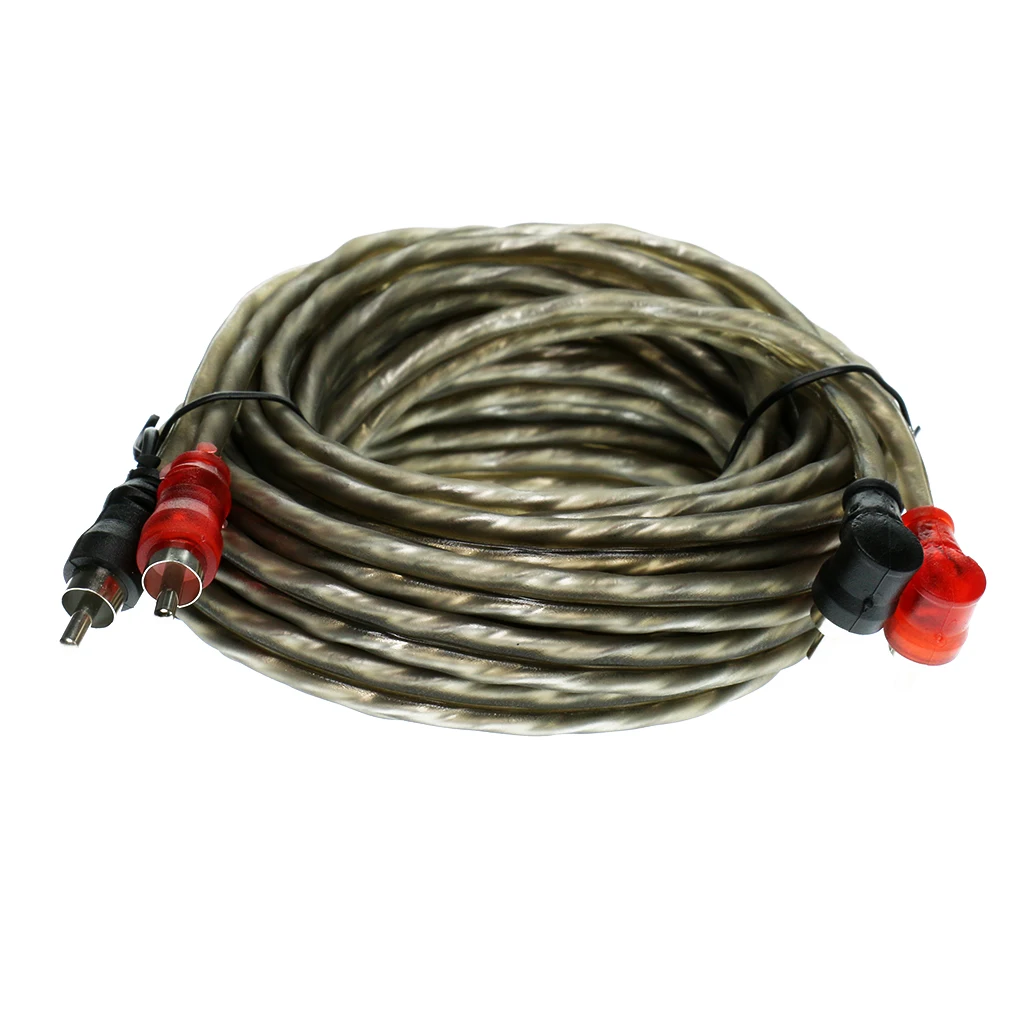 

Auto Replacement 5 Meters 2RCA to 2RCA Male Car Stereo Audio Power Horn Cable
