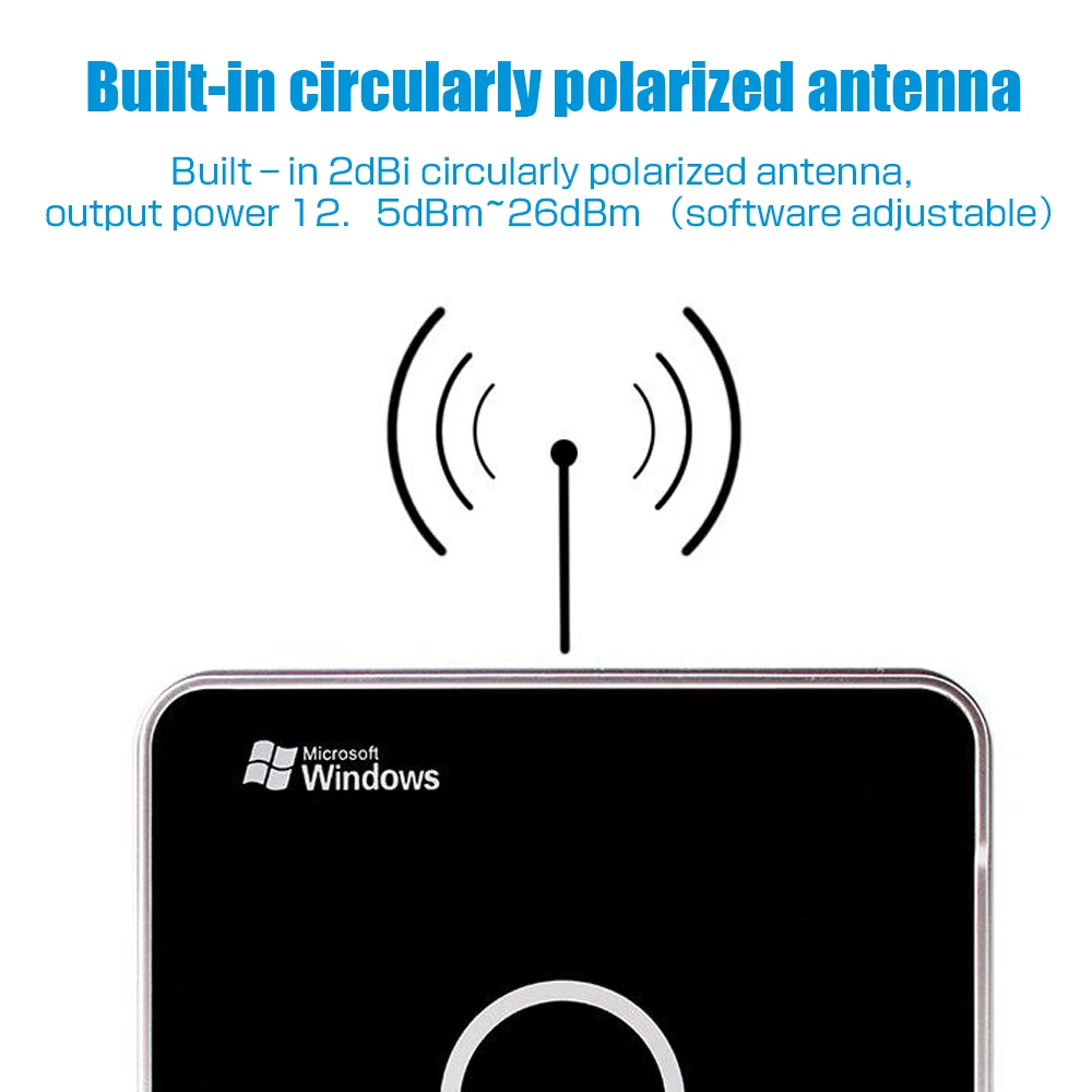 UHF Ultrahigh Frequency RFID Desktop Card Reader 920mhz-925MHz USB Writer Support ISO18000-6C Plug and Play | Безопасность и