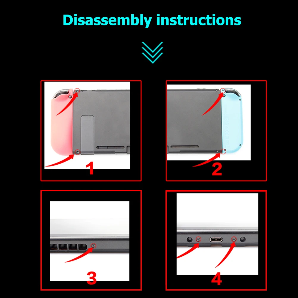 electronic machine accessories kick stand replacement for nintendo switch console back shell holder brackets free global shipping