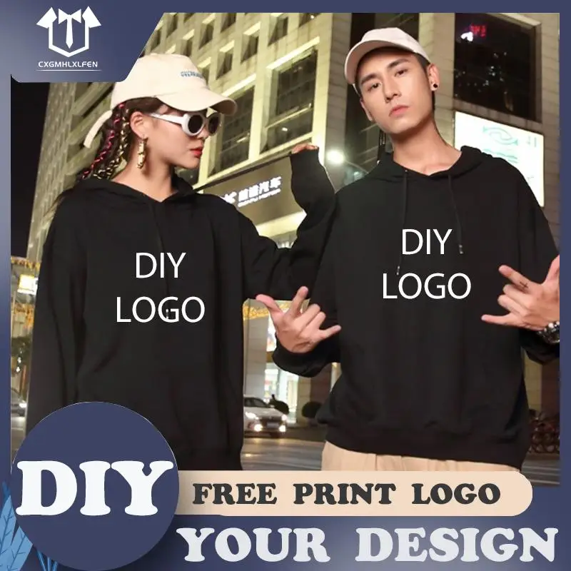 

DIY logo Hoodies For Group Team Printied With Your Own Band Artwork Photo Men Women's Casual Street Wear Male Sweatshirt Tops