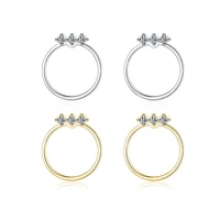 tkj s925 sterling silver round simple diamond earrings european and american ins net red popular ladies earrings silver jewelry
