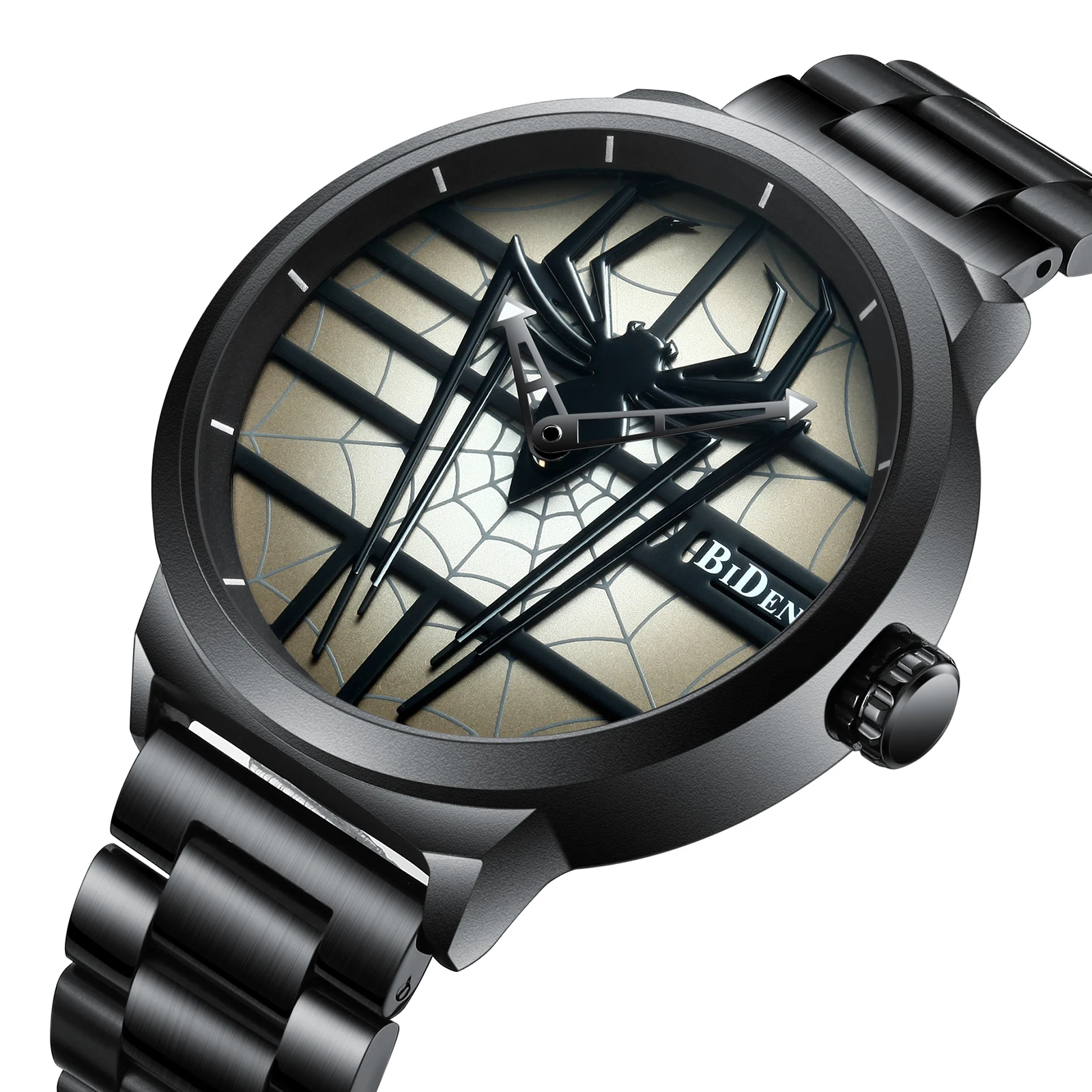 Модные Роскошные Брендовые мужские кварцевые часы из нержавеющей стали