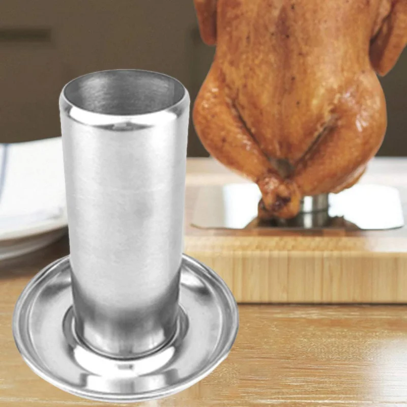 Стальная подставка для пива курицы индейки духовки гриля барбекю | Дом и сад