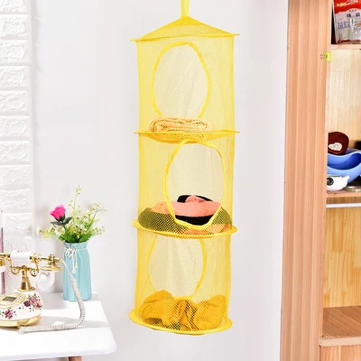 3 полки нейлоновая сетчатая ткань сетка для хранения подвесная корзина грязного