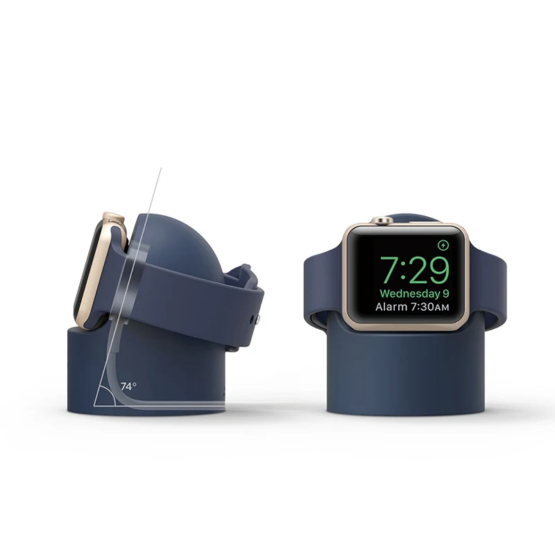 Держатель для Apple Watch Series 6 SE 5 4 3 21 подставка ночная силиконовый домашний зарядный