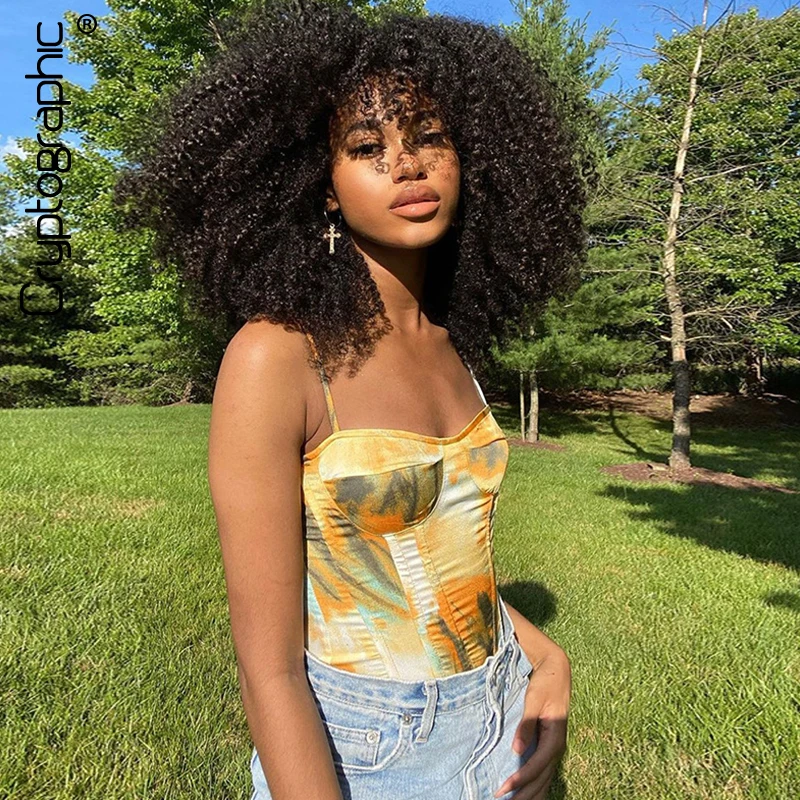 Женский топ без рукавов Cryptographic Модный укороченный бюстье с принтом в виде