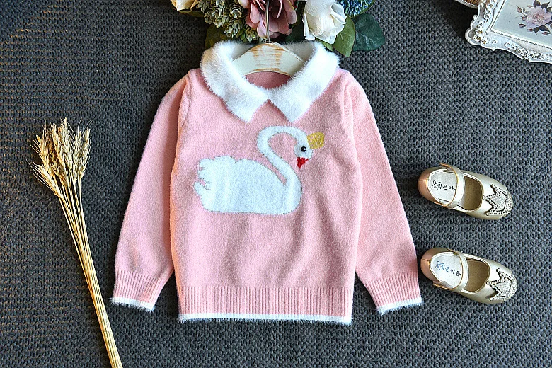 

Baby Girls Clothes Autumn Winter Mink Kids Clothes Knitting Sweater+Skirt Set Tracksuit Suit ForToddler Girls Children Clothes
