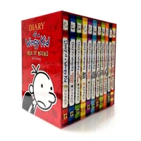 16pcsset english picture book diary of a wimpy kid comic bridge novel children daily reading book box packing children age 6 12