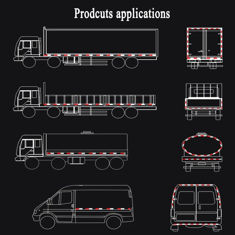 Светоотражающая самоклеящаяся лента для грузовиков, ПЭТ предупреждающая видимость, 5 см х 50 м/рулон от AliExpress RU&CIS NEW