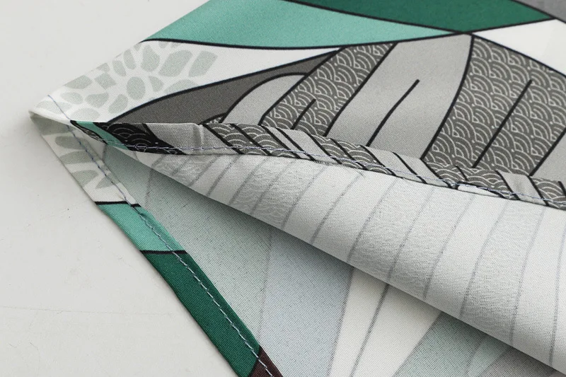 

Women's Floral Pants 2020 Spring Summer New Casual Blue Black Elastic High Waist Symmetrical Crane Printed Wide Leg Pants