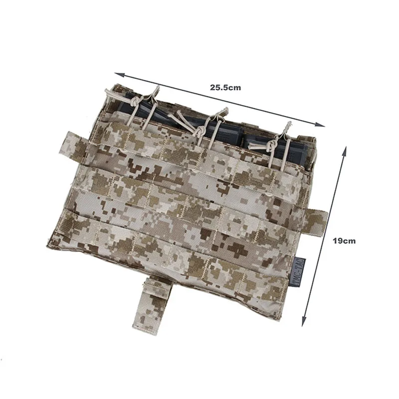 

Airsoft Hunting TMC Molle M4 TRIPLE MAG Pouch Bag AOR1 for Tactical AVS JPC2.0 Vest Front Panel