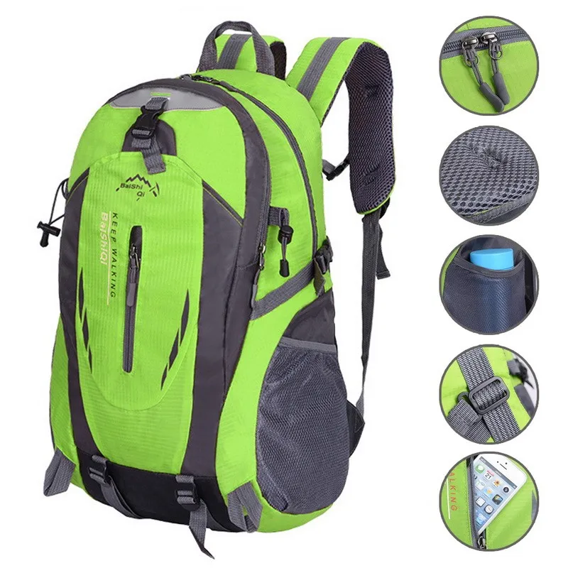 

Sports Backpack Shoulder Travel Camping Hiking Trekking Bags Outdoor Mountaineering Travel Bags Waterproof 40L Bike Rucksack Spo