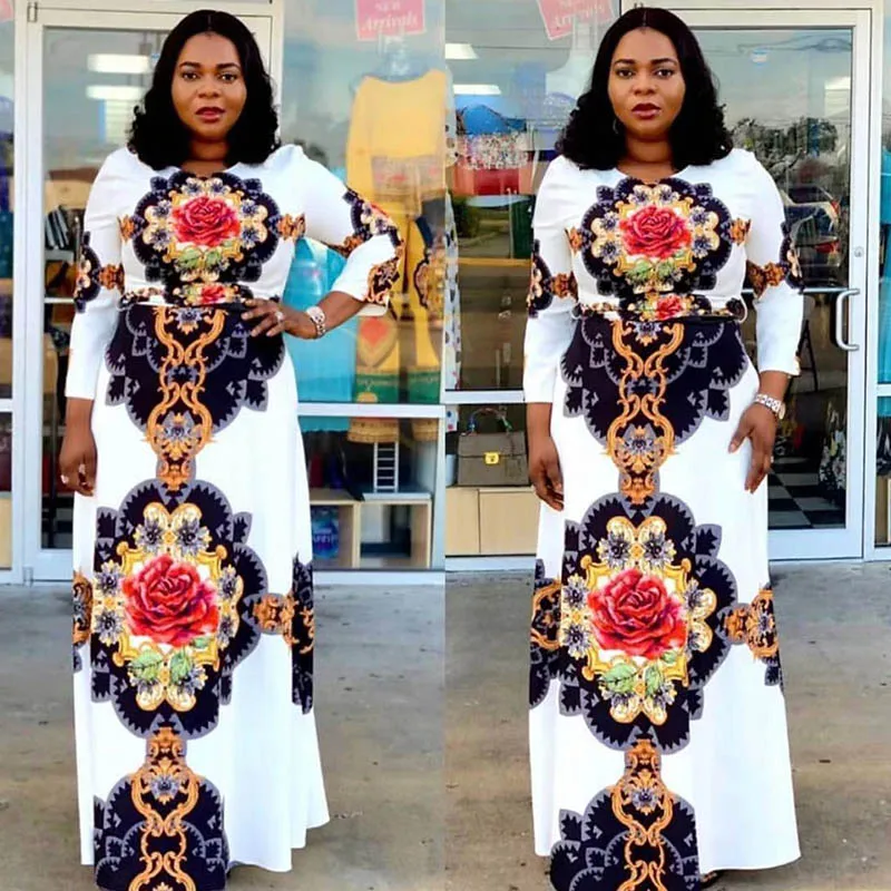 Дашики африканские платья для женщин vestido белое платье женская африканская