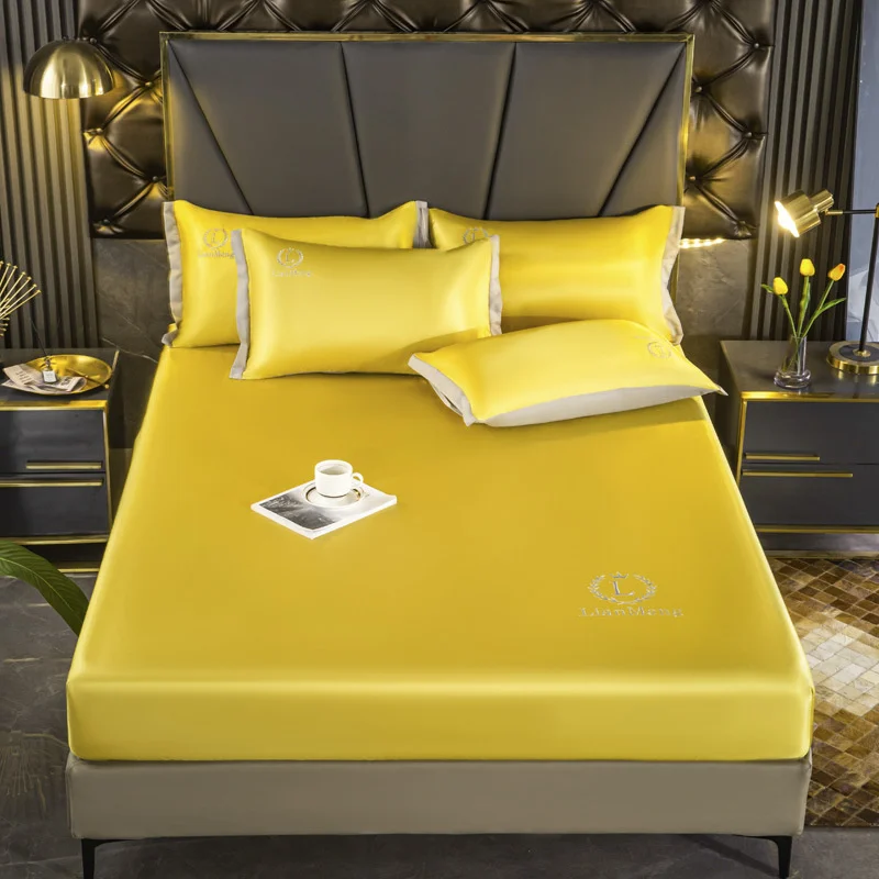 

Роскошный атласный Шелковый чехол для матраса, 3 шт./комплект