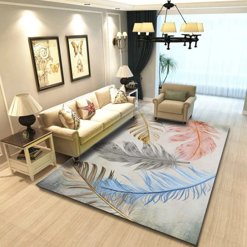 Ковры с геометрическим принтом для дома гостиной Нескользящие моющиеся большие