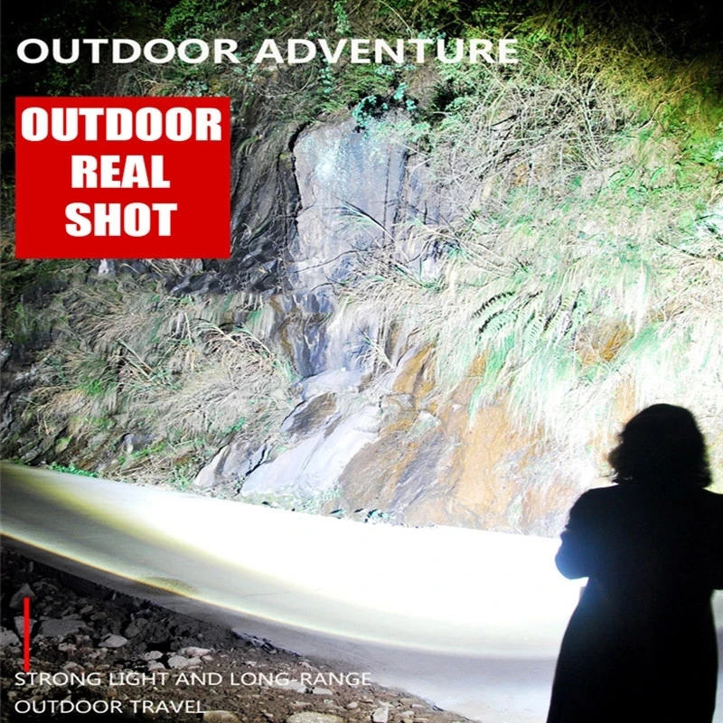 

2Pcs 100000 Lumens High Bright Power Led Flashlight 5 Modes Zoomable Torch Tactical Flashlight Waterproof Hand Lamp Best Camping