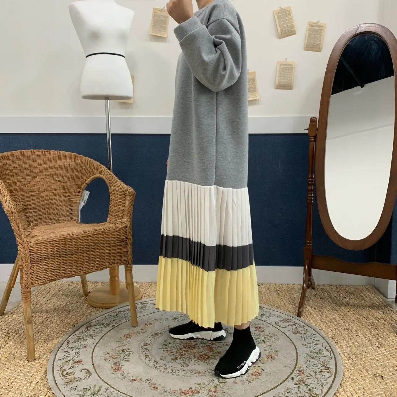 RUGOD Chic зима женское платье элегантный сплошной круглый вырез горловины прямые дамские платья свободного покроя vestido модное Утепленное зимнее платье