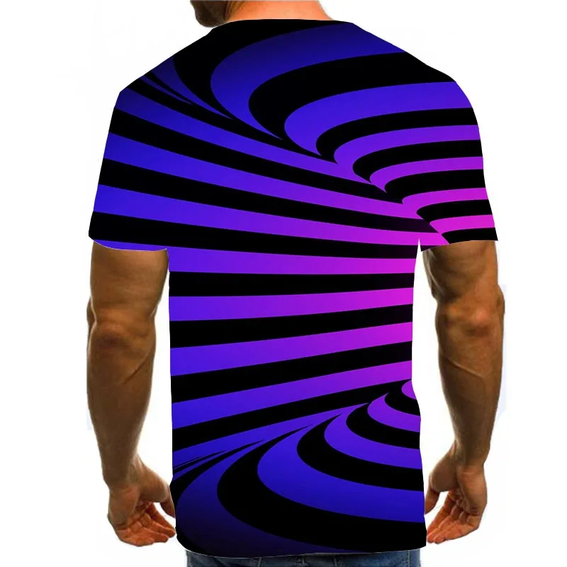 

Men's Graphic T Shirts 3D Print Shirt Daily Tees Texture Pattern Tops Purple