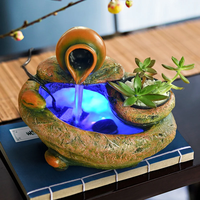 Креативный комнатный микроландшафтный водяной фонтан 220 В настольный