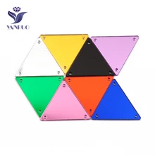 YANRUO треугольные акриловые зеркальные Стразы для шитья 30 шт. DIY