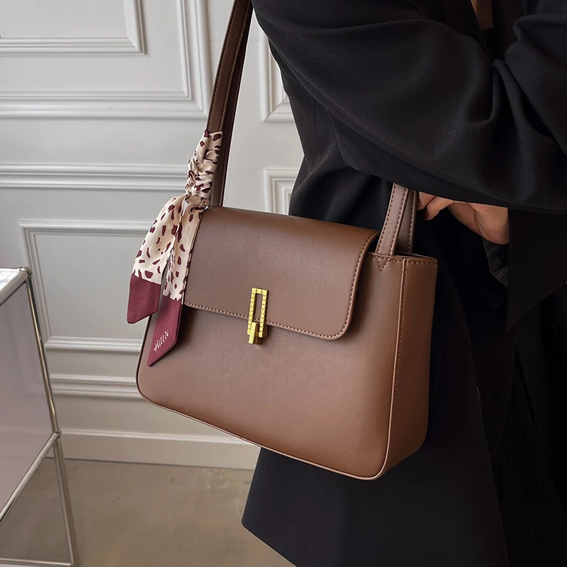 

Premium Bags 2021 New Women's Bags Fashion Large-capacity Shoulder Bag Autumn Ins Square Bag Handbag Underarm Bag Shoulder Bag