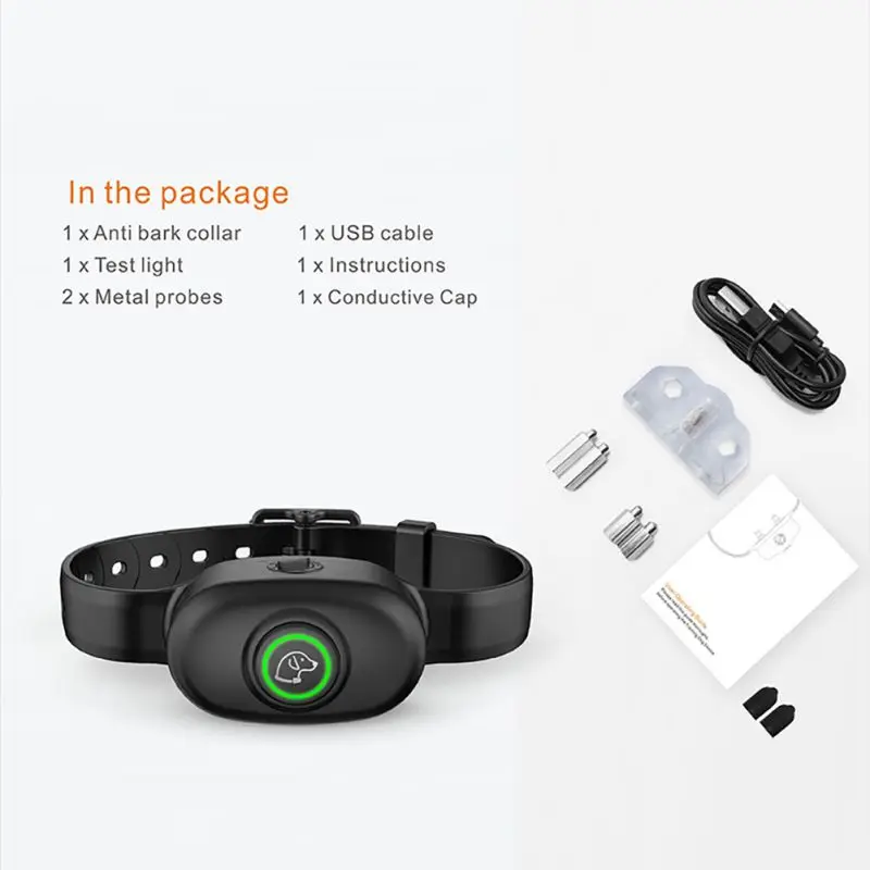 

2020 New Pet Dog Rechargeable Anti-Bark Ultrasonic Training Collars Control Train Waterproof Stop Barking Dog Waterproof