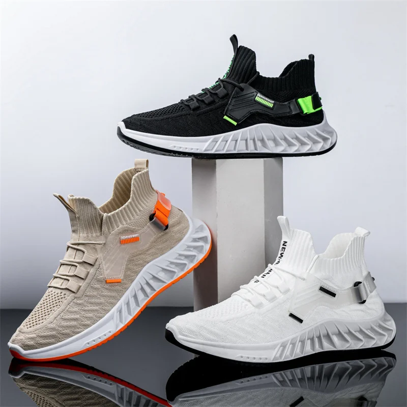 

Men's shoes new casual sports flying woven men's sneakers sports shoes breathable and lightweight spring 2021
