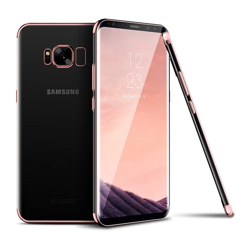 Rose Gold 3 в 1 мягкий чехол для телефона Samsung Galaxy A7, чехол для Samsung A5 A3, чехол из ТПУ с покрытием для Samsung A6 A8 A9 Plus - Цвет: Rose Gold
