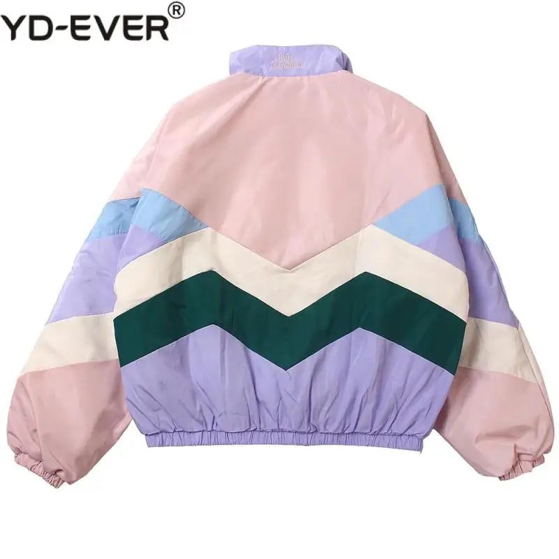 Женская Пастельная куртка-бомбер милая вышитая цветная Сувенирная Куртка Sukajan