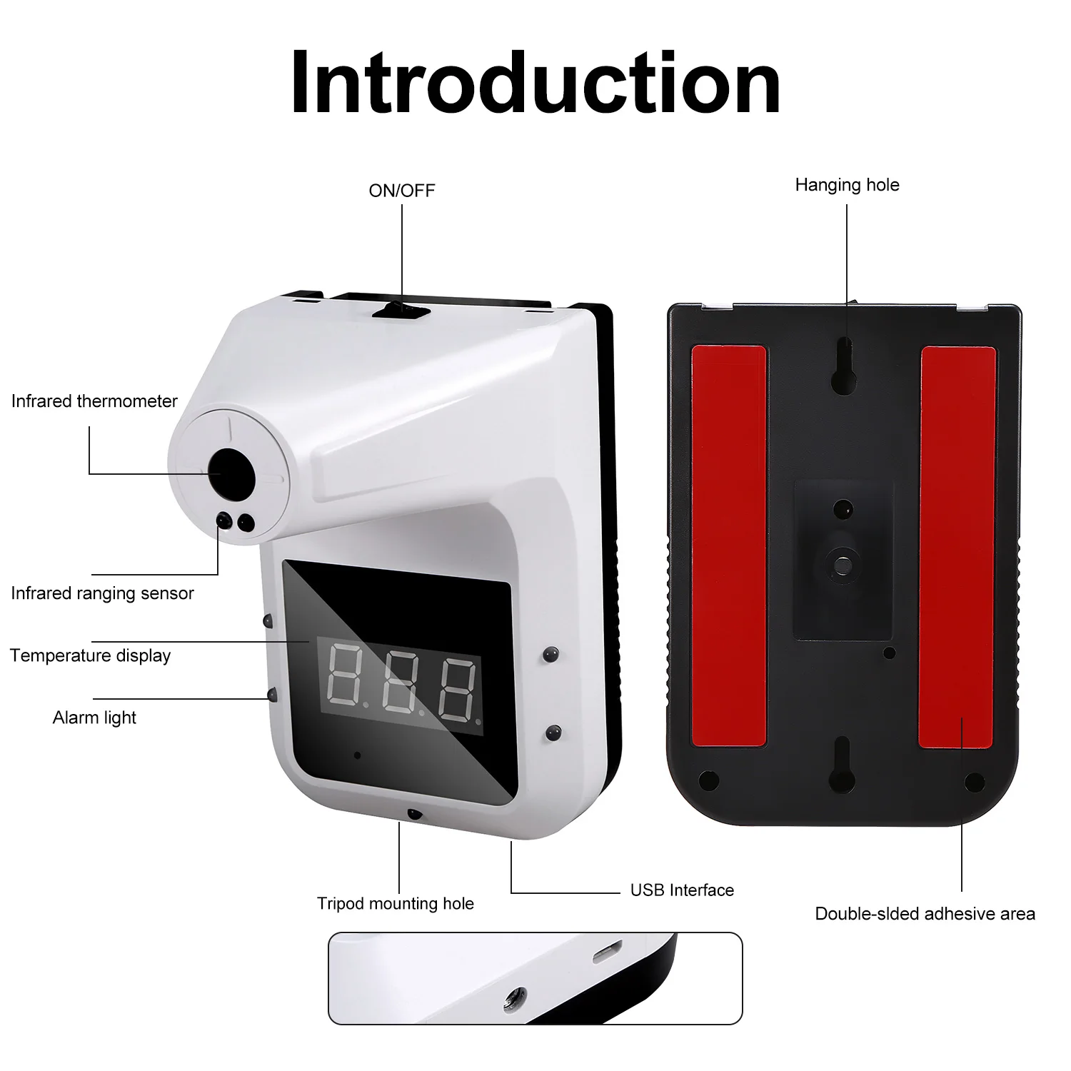 Digital Hanging Infrared Thermometer LCD IR Non-contact Temperature Meter | Инструменты