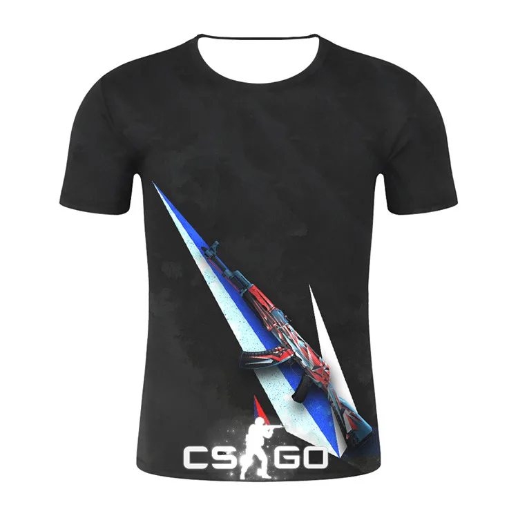 Небесно-голубой Новинка! Футболка для геймеров "Counter Strike", "Global offension", "CS GO", "CSGO", 3D, Мужская футболка, высокое качество, брендовая одежда, забавная футболка, Мужская футболка - Цвет: Небесно-голубой