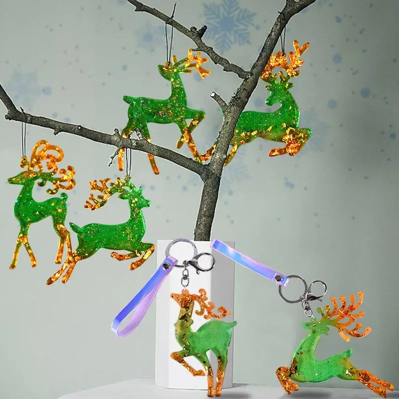 Подвеска в виде лося эпоксидная смола форма для рождественского брелка