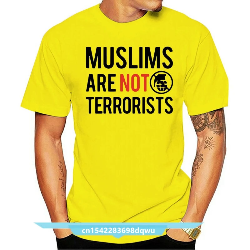 

2021 Summer Fashion Hot Sale Men O-Neck T Shirt Muslims Are Not Terrorists Support Islam Mens Womens Cotton T-Shirt T Shirt