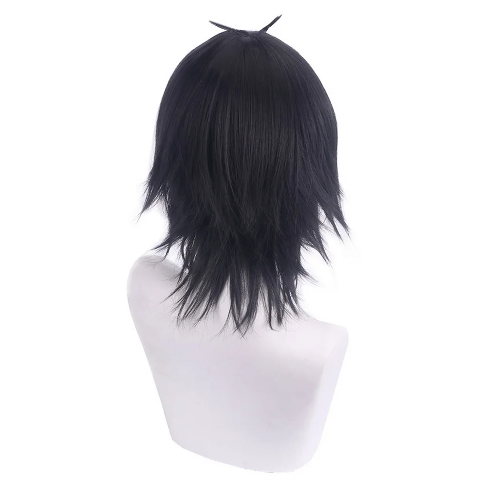 Аниме игры ножницы семь короткие черные Косплэй парик Синтетический волос