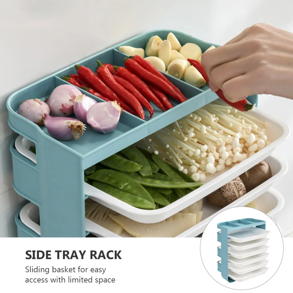 

Storage Rack Dish Rack 6 Tier Side Dish Storage Kitchen Storage Shelf (Green)