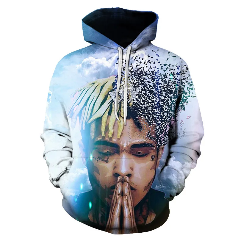 2019 Rapper XXX Tentacion хлопковые Толстовки свитшоты 3D хип хоп певец xxxtentacion Униформа