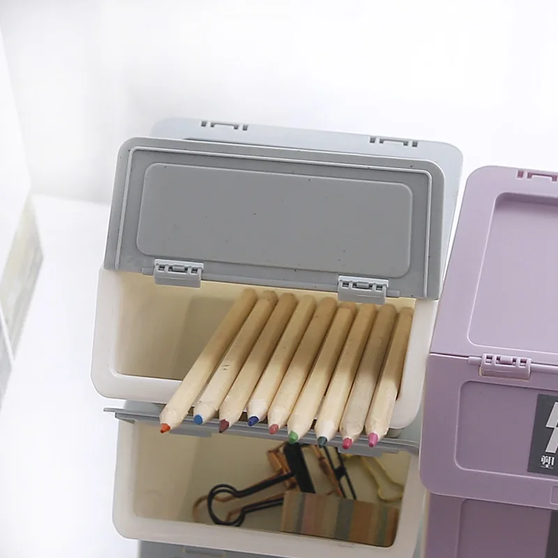 Японский пластиковый ящик для хранения канцелярских принадлежностей держатель