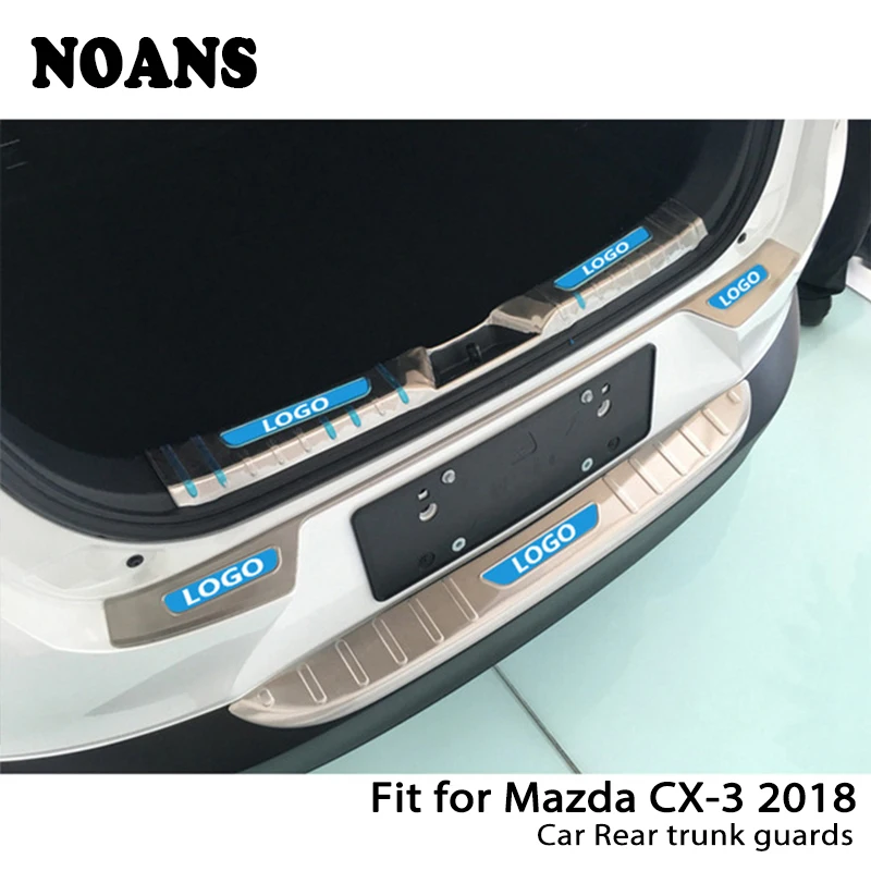 

NOANS для Mazda CX-3 2018 авто задний багажник двери Бампер анти полоски от царапин аксессуары из нержавеющей стали