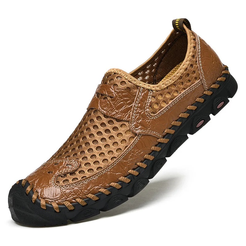 

Summer Large Size Casual Men's Shoes Breathable Comfortable Mesh Shoes 2021 Men's Fashion Thin Mesh Surface Shoes Slip-on