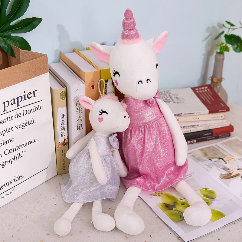 Чучело Детские Куклы Kawaii Мультфильм единорог плюшевые игрушки с юбкой дети подарок игрушки дети подарок на день рождения