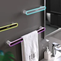 self adhesive towel holder rack wall mounted towel hanger bathroom towel bar shelf roll holder hanging hook bathroom organizer