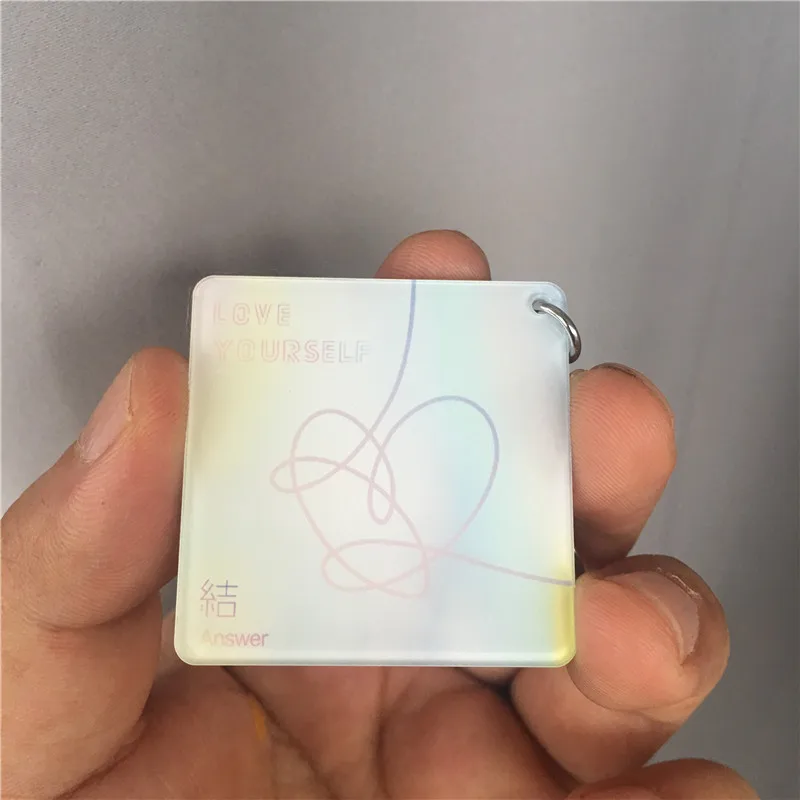 KPOP LOVE YOURSELF ответ оторвать ее JIMIN SUGA J-HOPE JUNGKOOK RM брелок для телефона Подставка держатель лазерный брелок для ключей сумка Подвеска