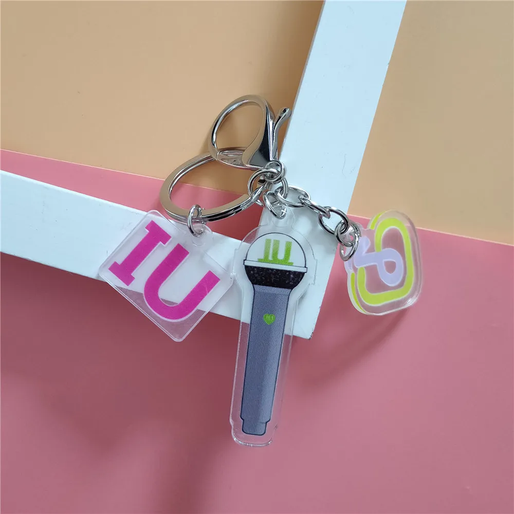 

IU Acrylic Light Stick Keychain Accessories UAENA Key Rings