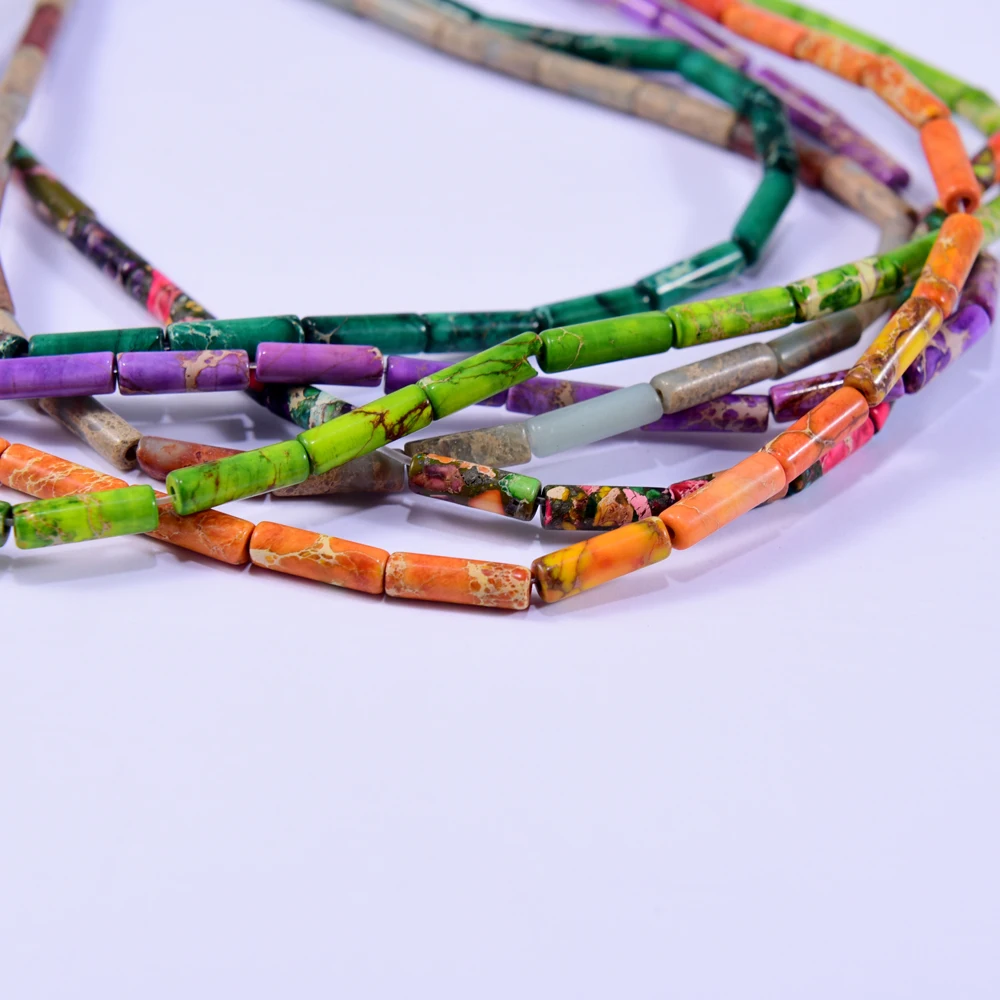 30 шт. 4 мм цилиндрический натуральные камни бусы для изготовления ювелирных